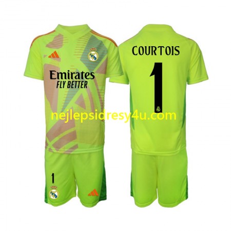 Fotbalový Dres Real Madrid COURTOIS 1 Brankářské Dětské Čtvrtý 2024/25